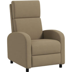 Homcom - Fauteuil de relaxation inclinable réglable repose-pied tissu beige