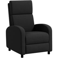 Homcom - Fauteuil de relaxation inclinable réglable repose-pied tissu noir