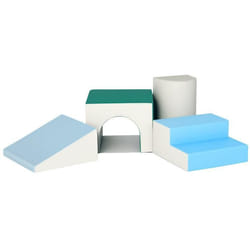 4PCS Module motricité bébé HOMCOM parcours motricité bébé en mousse EPE pour enfants dâge préscolaire multicolore