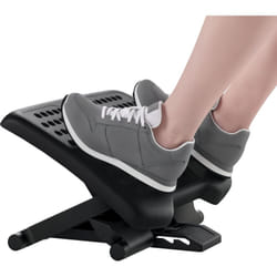 Repose-pied ergonomique de bureau réglable - angle et hauteur ajustables - abs gris noir