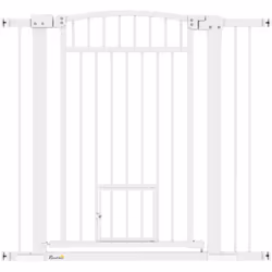 Découvrez la barrière extensible pour chien PawHut, une élégante solution de 95 cm de hauteur ajustable entre 76 et 104 cm po ...