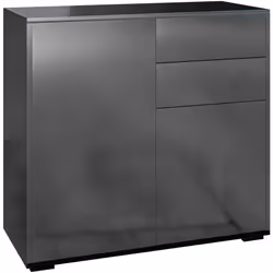 Ce meuble de rangement est à la fois pratique et élégant ! 2 tiroirs coulissants et 2 placards porte avec étagère réglable en ...