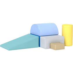 Aiyaplay - 6 blocs de construction en mousse xl - modules de motricité - normes EN71-1-2-3 - bleu