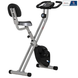 HOMCOM - Vélo dappartement pliable - Collaboration Aosom.fr x FFHandball - 8 niveaux de résistance dossier selle réglable - gris