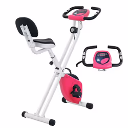 HOMCOM - Vélo dappartement pliable - Collaboration Aosom.fr x FFHandball - 8 niveaux de résistance dossier selle réglable - r ...
