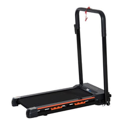 Tapis de course - HOMCOM - 370 W - pliable - avec télécommande écran LCD -  vitesse 1-6 Km/h - acier noir