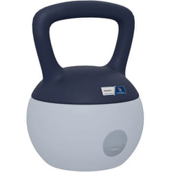 Kettlebell 10kg SPORTNOW haltère avec poignée antidérapante - Collaboration Aosom.fr x FFHandball - Gris et jaune