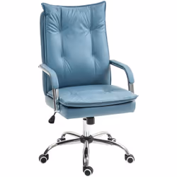 Découvrez le fauteuil de bureau confortable HOMCOM : confort avec son dossier en rembourrage mousse et microfibre, fonction b ...