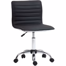 Optez pour le fauteuil de bureau HOMCOM, confortable pour toutes morphologies. Revêtu de revêtement synthétique, base rotativ ...