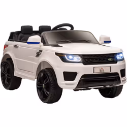 Cherchez-vous un cadeau pour vos enfants ? Cette voiture électrique HOMCOM avec USB, AUX, bluetooth, phares lumineux, ceintur ...