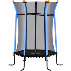Ce magnifique trampoline pour enfants avec filet de sécurité permettra à vos enfants dès 3 ans de s'amuser et de se défouler  ...