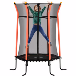 Ce magnifique trampoline pour enfants avec filet de sécurité permettra à vos enfants dès 3 ans de s'amuser et de se défouler  ...