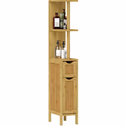 Optez pour le meuble de rangement de salle de bain HOMCOM pour maximiser l'espace dans votre salle de bain. Design élancé, de ...