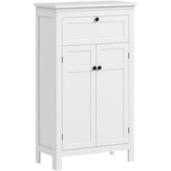 Homcom - Meuble bas salle de bain style classique chic 2 portes 2 étagères tiroir blanc