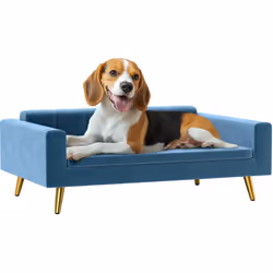 Offrez à votre animal le confort du canapé pour animaux PawHut ! Enveloppé dans un velours doux et soutenu par un cadre solid ...