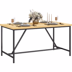 Transformez votre intérieur avec la table de salle à manger HOMCOM, conçue pour accueillir 6 personnes confortablement. Polyv ...