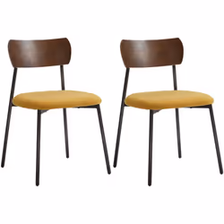 Ce lot de 2 chaises de cuisine HOMCOM tendance allie confort et style avec une assise effet laine bouclée et un dossier aspec ...