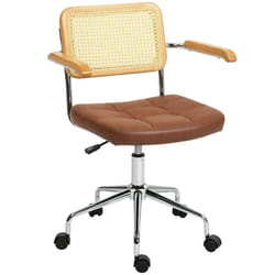 Chaise de bureau - HOMCOM - basculante - hauteur réglable assise pivotante - avec accoudoirs roulettes - charge max. 120 kg -