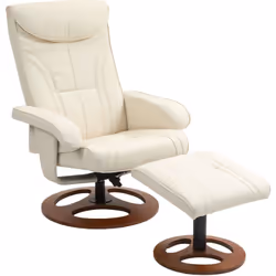 Découvrez le confort de cet ensemble fauteuil et repose-pieds HOMCOM. Dossier inclinable jusqu'à 135°, adapté à votre confort ...