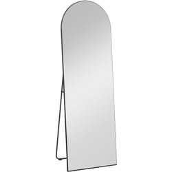 Homcom - Miroir sur pied ou mural dim. 50L x 150H cm ton noir