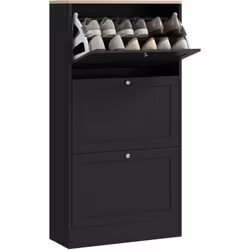 Ce joli meuble à chaussures d'entrée au design scandinave trouvera facilement sa place dans votre entrée. Autant de souliers  ...