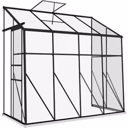 Optez pour la serre adossée d' Outsunny pour protéger vos plantes du froid, vent, et UV. Dotée d'un polycarbonate à double pa ...