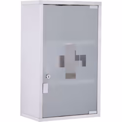 Indispensable pour les foyers avec enfants et animaux, cette armoire médicale murale assure une hygiène optimale. Deux étagèr ...