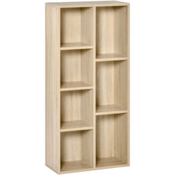 Bibliothèque étagère cube 7 compartiments 50l x 24P x 106H cm bois naturel