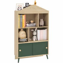 Cette bibliothèque en forme de maison AIYAPLAY est idéale pour une chambre d'enfant ou un espace de jeu. Elle offre plusieurs ...