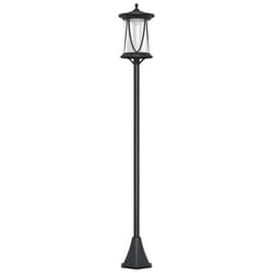 Lampadaire solaire extérieur - Outsunny - LED - allumage et extinction automatiques - interrupteur marche/arrêt - 127H cm - noir