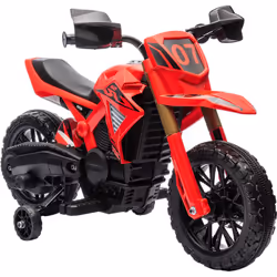Boostez l'aventure avec la moto pour enfants AIYAPLAY. Deux batteries 6V pour une heure de jeu, roues stabilisatrices, vitess ...