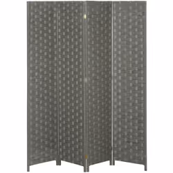 Succombez au charme de ce superbe paravent intérieur 4 panneaux en bois de pin et fibres de papier tressé naturel. Les motifs ...
