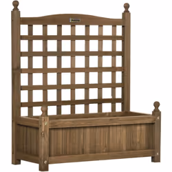 Découvrez cette jardinière avec treillis d'Outsunny, parfaite pour ceux qui aiment les plantes mais manquent d'espace. Optimi ...
