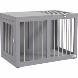 La cage pour chien intérieure PawHut en acier et MDF est un refuge sécurisé pour chiens moyens. Portes verrouillables, idéale ...