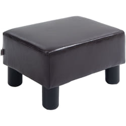 Homcom - Pouf repose-pied charge max. 100 Kg dim. 40L x 30l x 24H cm synthétique chocolat