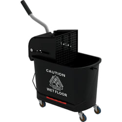 Homcom - Chariot de nettoyage lavage seau de ménage 20 l avec essoreur et séparateur eau sale propre noir