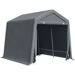 Outsunny - Abri de jardin - tente de stockage - abri de vélo - 2 portes zippées - dim. 280L x 240l x 240H cm - métal pe gris
