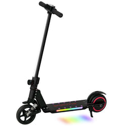 Trottinette électrique pour enfants - SPORTNOW - pliable - vitesse max 14 km/h - avec double frein - 6-14 ans - en aluminium - noir