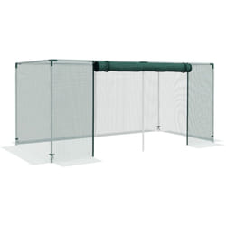 Outsunny - Serre de jardin serre à tomates filet dim. 240 x 120 x 110 cm acier galvanisé hdpe vert