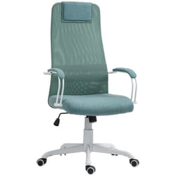 Chaise bureau ergonomique - HOMCOM - fonction à bascule - hauteur dassise réglable - tissu effet lin respirant - charge 120 kg