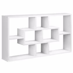 Étagère murale bibliothèque 8 cubes - HOMCOM - meuble de rangement - 85 x 145 x 475 cm - blanc