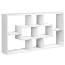Étagère murale bibliothèque 8 cubes - HOMCOM - meuble de rangement - 85 x 145 x 475 cm - blanc