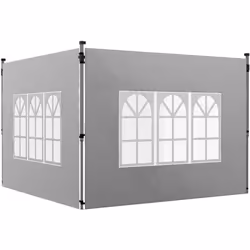 Parois latéraux pour pavillon de 3 x 3 m ou 3 x 4 m Outsunny, en toile Oxford robuste, idéales pour extérieur. Chaque paroi a ...