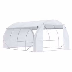 Cette grande serre de jardin tunnel 12 m² dim. 3,97L x 3l x 2H m vous aidera à protéger vos plantes contre les aléas climatiq ...