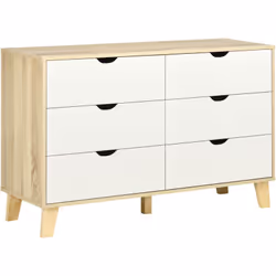 Cette jolie commode sera le meuble idéal pour ranger vos divers objets. Les 6 tiroirs peuvent accueillir des vêtements, mais  ...