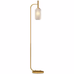 Lampadaire sur pied salon - HOMCOM - 153 cm - avec abat-jour en verre interrupteur à pied - ampoules E27 LED halogène - métal ...