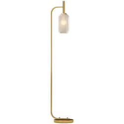 Lampadaire sur pied salon - HOMCOM - 153 cm - avec abat-jour en verre interrupteur à pied - ampoules E27 LED halogène - métal -