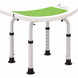 Ce superbe tabouret de douche réglable en hauteur en aluminium et HDPE permettra aux personnes âgées ou handicapées de se dou ...