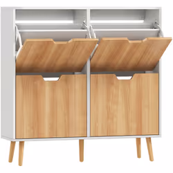 Vous avez besoin d'un espace de rangement pour vos chaussures ? Choisissez ce joli meuble de style scandinave, pour un rangem ...