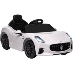 Voiture électrique enfant licence officielle Maserati Gran Turismo Folgore télécommande nombreux effets blanc